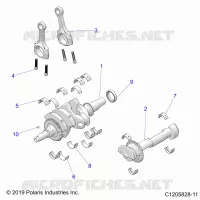 ENGINE, VILEBREQUIN AND BEARINGS