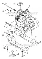 SUPPORT MOTEUR SL 700 B974071, Intl. SL 700 I974071, SL 700 Deluxe B974072 (4940874087B003)