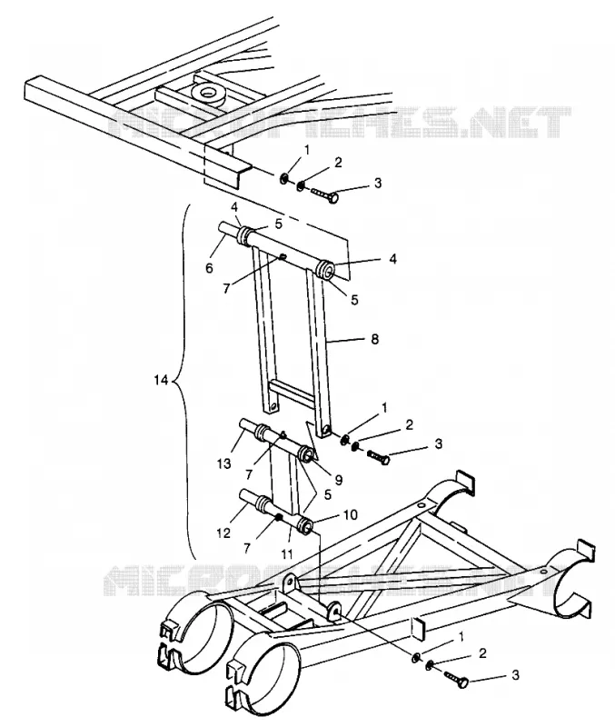 STABILISATEUR BRAS ARRIERE 6X6 400L