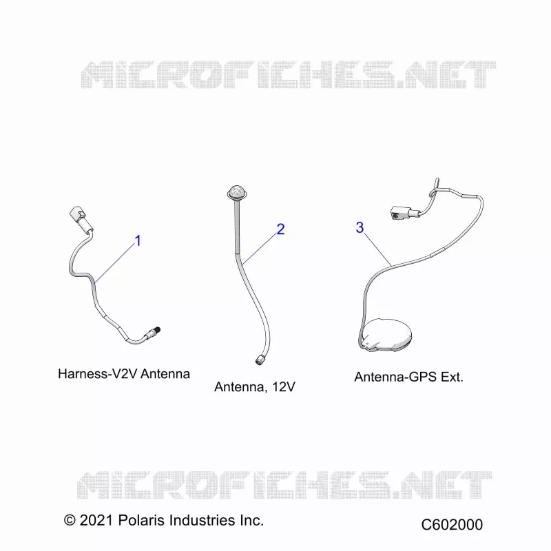 ELECTRICITE, GPS HARNESS AND ANTENNA