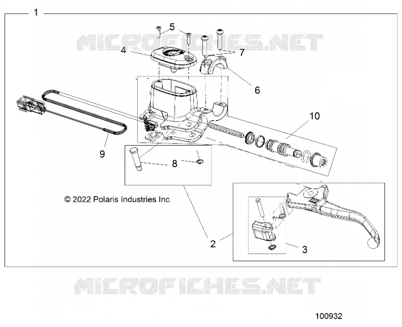 FREIN AVANT BRAKE LEVER AND MASTER CYLINDER