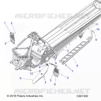 CHASSIS, PROTECTION D'EMBRAYAGE, FOOTRESTS, AND RUNNING BOARDS
