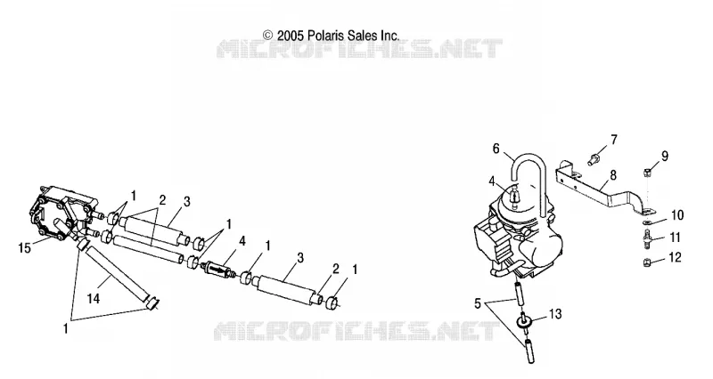 CARBURATEUR MOUNTING AND POMPE A CARBURANT/LINES