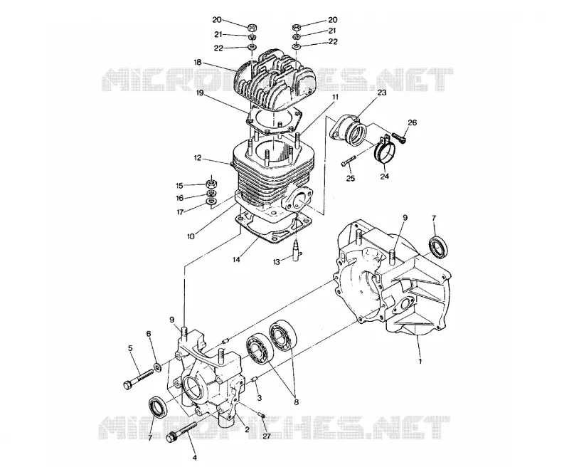 CARTERS MOTEUR AND CYLINDRE