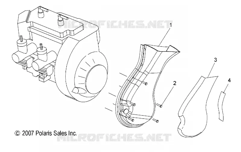 MOTEUR, CARTERS REFROIDISSEMENT and FAN DUCT