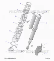 SUSPENSION, REAR SUPPORT AMORTISSEUR , DELUXE