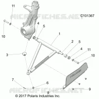 SUSPENSION, A-ARM AND SUPPORT MOUNTING