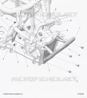 CHASSIS, MOUNTING, FRONT GEARCASE AND SUPPORT PARE CHOCS 