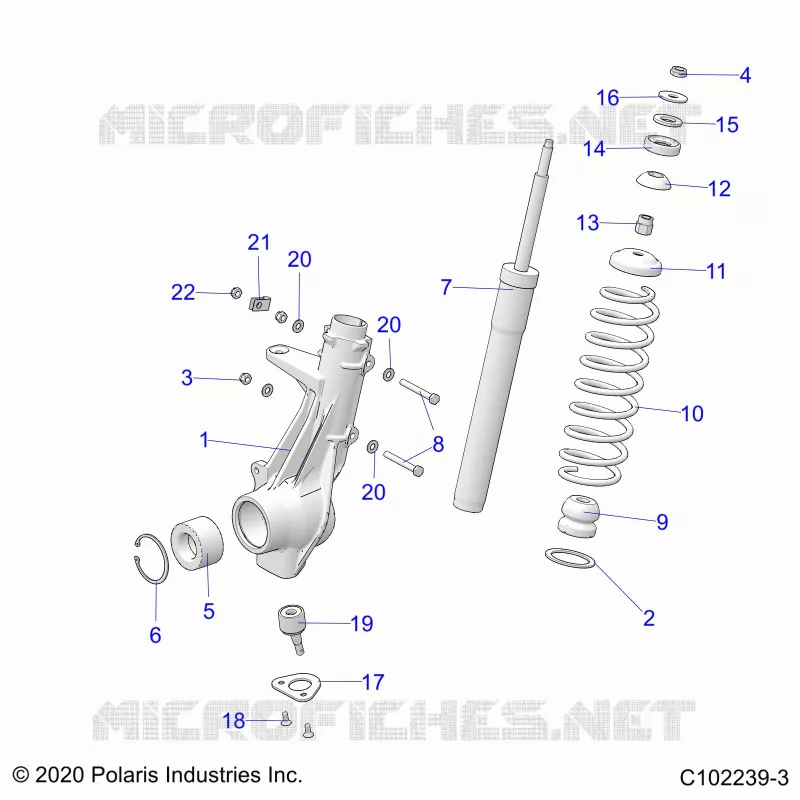 SUSPENSION, JAMBE DE FORCE AVANT