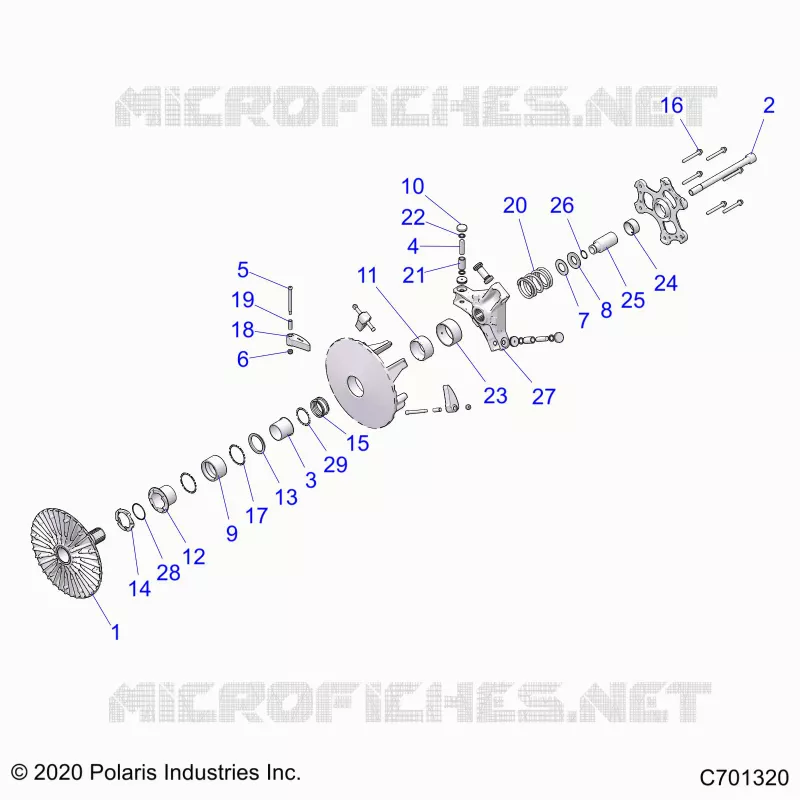 SYSTÃˆME DE TRANSMISSION, PRIMARY CLUTCH