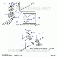 BRAKES, BRAKE LEVERS AND MAITRE CYLINDRES