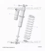 SUSPENSION, REAR SUPPORT AMORTISSEUR 