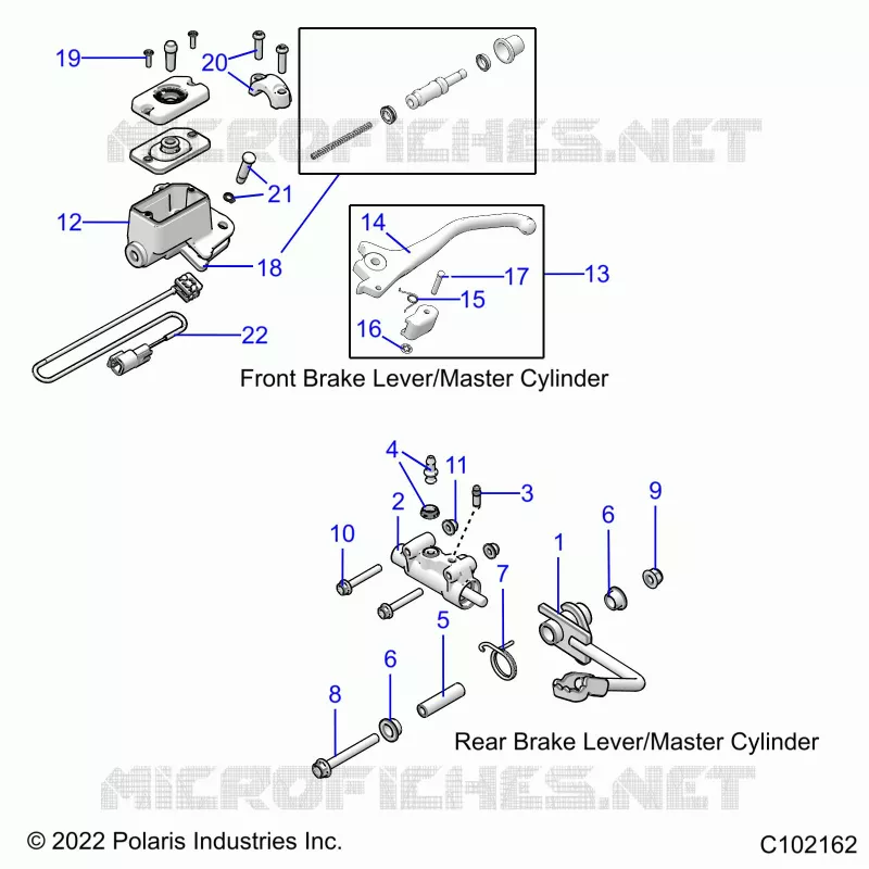 BRAKES, BRAKE LEVERS AND MAITRE CYLINDRES