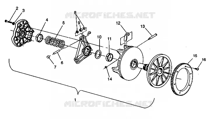 EMBRAYAGE DE TRANSMISSION ASSEMBLY LITE 0943433,STARLITE 0943427 AND  LITE DELUXE 094343 (4924992499023A)