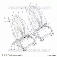 SIEGE BELT MOUNTING, REAR, PREMIUM/DELUXE