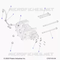 SYSTÃˆME DE TRANSMISSION, GEARCASE, REAR, MOUNTING