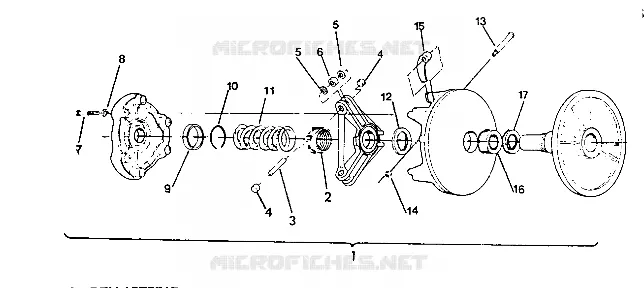 EMBRAYAGE DE TRANSMISSION ASM.  650 AND 650 SKS TO SERIAL NUMBER 1825512 (4919261926012A)
