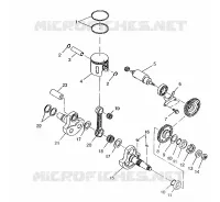 PISTON ET VILEBREQUIN 6X6 400L, SWEDISH S948740 AND  NORWEGIAN N948740 (4926812681049A)