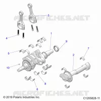ENGINE, VILEBREQUIN AND BEARINGS