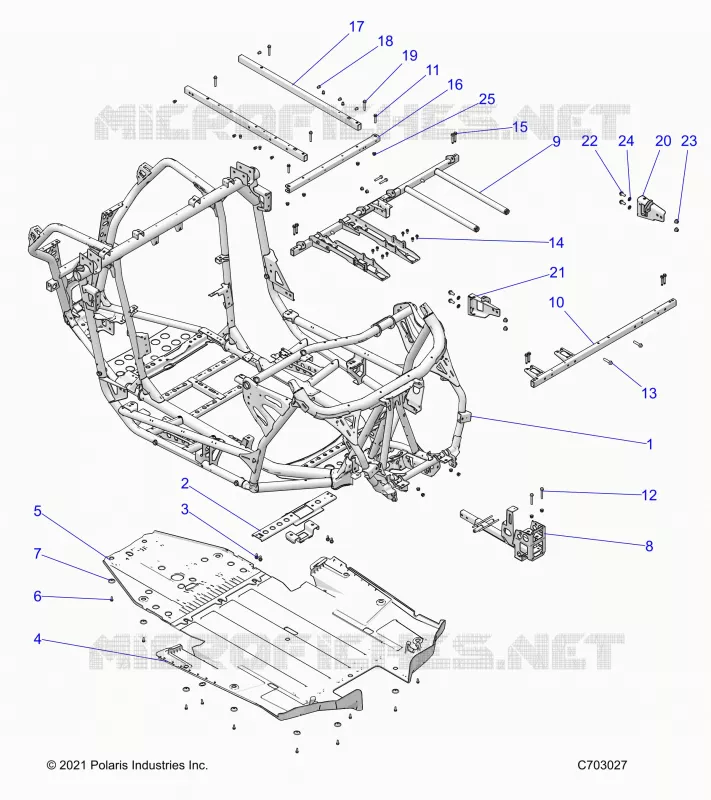 CHASSIS, MAIN FRAME AND SKID PLATES