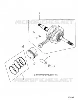 ENGINE, VILEBREQUIN, CONNECTING ROD AND PISTON