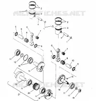 PISTON ET VILEBREQUIN  500 EFI 0952774, EFI SKS 0952574,   EFI SKS PT 09529 (4929052905C013)