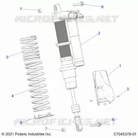 SUSPENSION, REAR SUPPORT AMORTISSEUR , DELUXE