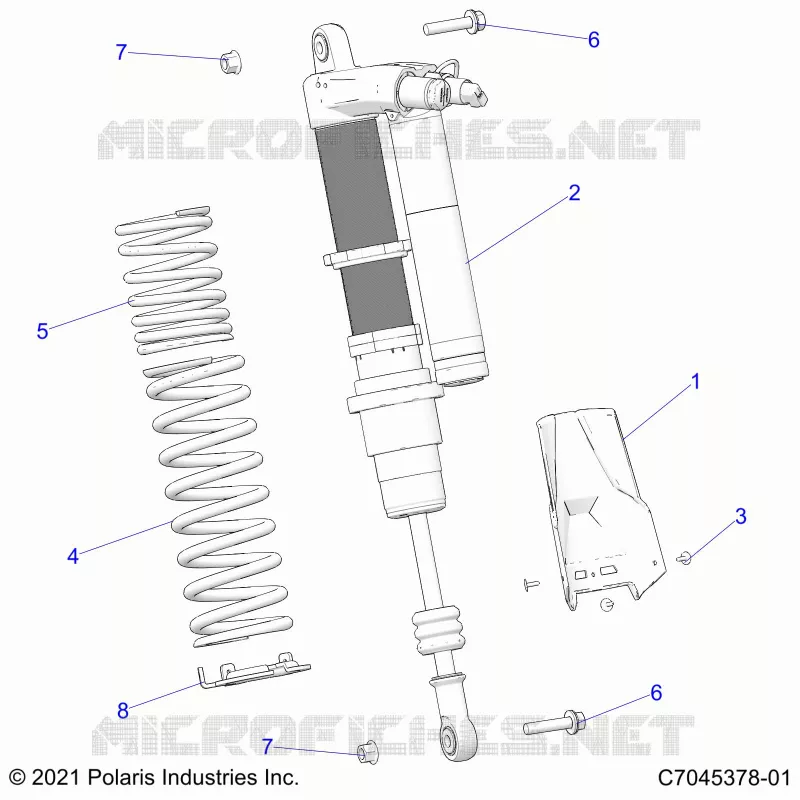 SUSPENSION, REAR SUPPORT AMORTISSEUR , DELUXE