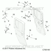 PORTES, REAR, FULL, MOUNTING
