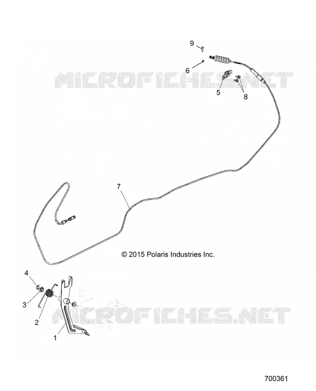 ENGINE, PEDALE D'ACCELERATEUR/CABLE
