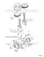 ENGINE, VILEBREQUIN AND PISTON