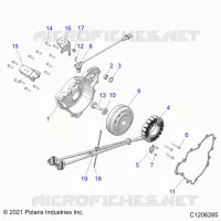 ENGINE, STATOR AND FLYROUE