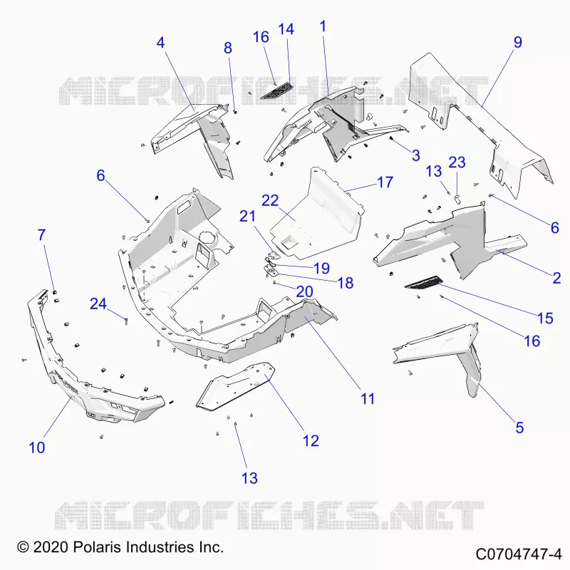 CARROSSERIE ARRIERE RACK AND FENDERS