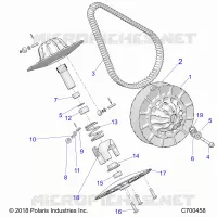 SYSTEME DE TRANSMISSION, SECONDARY CLUTCH