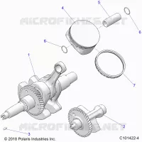 ENGINE, VILEBREQUIN, PISTON AND BALANCE SHAFT