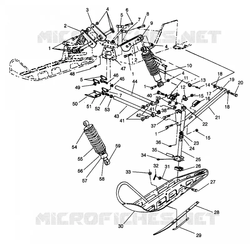 SUSPENSION AVANT AND SKI XLT SP 0966676 AND EUROPEAN XLT SP E966676 (4931703170B002)