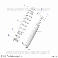 SUSPENSION, REAR SUPPORT AMORTISSEUR 
