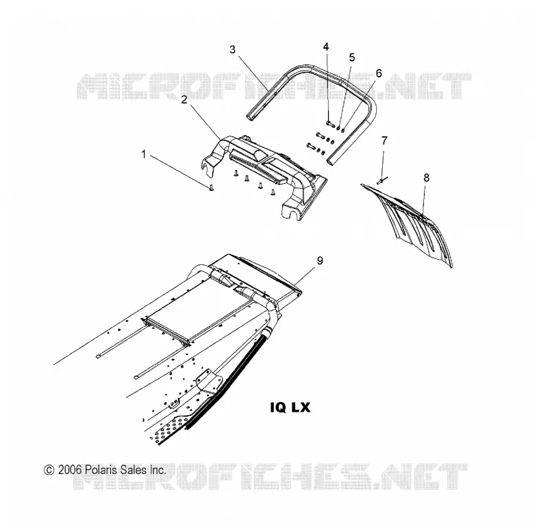 CHASSIS, REAR PARE CHOCS AND SNOWFLAP (LX)