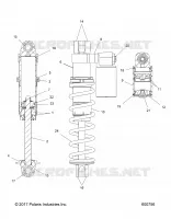 SUSPENSION, AMORTISSEUR AVANT TRACK