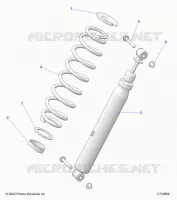 SUSPENSION, REAR SUPPORT AMORTISSEUR  EVAP