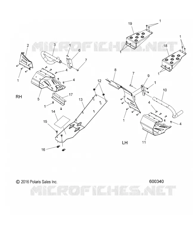 CHASSIS, PROTECTION D'EMBRAYAGE AND FOOTRESTS