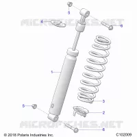 SUSPENSION, AMORTISSEUR AVANT