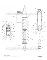 SUSPENSION, AMORTISSEUR ARRIERE TRACK, W/RES.