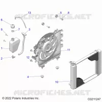 ENGINE, SYSTÃˆME DE REFROIDISSEMENT, RADIATOR, FAN & OVERFLOW BOTTLE