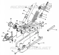 BRAS DE SUSPENSION ET AMORTISSEUR ARRIERE 6X6 350L W938739 (4924062406037A)