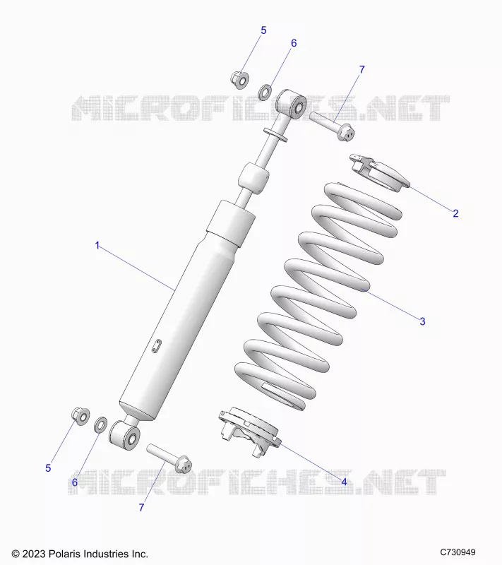 SUSPENSION, REAR SUPPORT AMORTISSEUR 