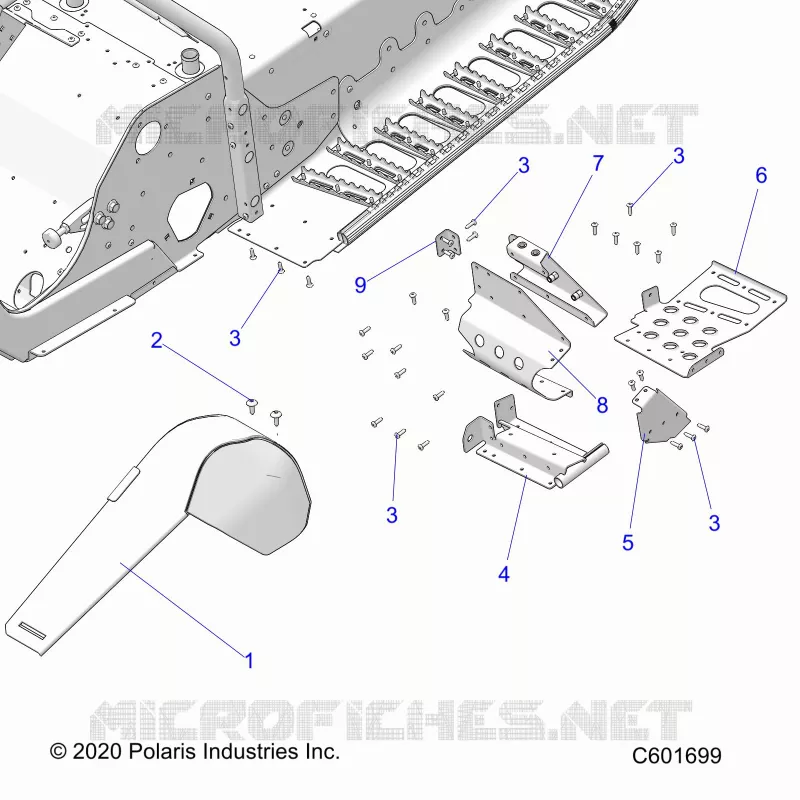 CHASSIS, FOOTREST-LH AND PROTECTION D'EMBRAYAGE