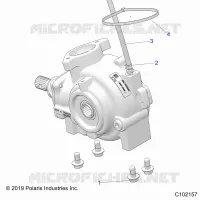 SYSTÃˆME DE TRANSMISSION, GEARCASE MOUNTING, FRONT