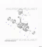 ENGINE, PISTON AND VILEBREQUIN