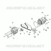 ENGINE, ALTERNATEUR AND COMPRESSOR